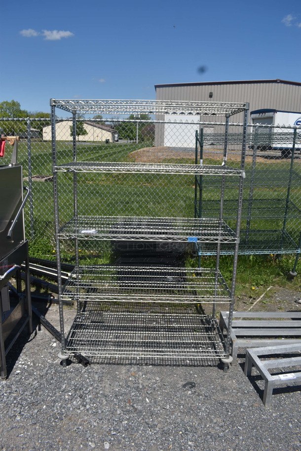 5 Tier Chrome Finish Metro Shelf BUYER MUST DISMANTLE. PCI CANNOT DISMANTLE FOR SHIPPING. PLEASE CONSIDER FREIGHT CHARGES. - Image 1 of 4