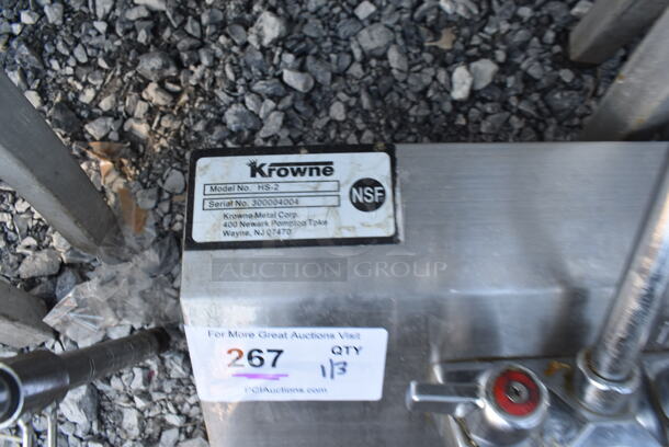 Krowne Stainless Steel Commercial Single Bay Wall Mount Sink w/ Faucet and Handles. 16x16x22 - Image 6 of 6