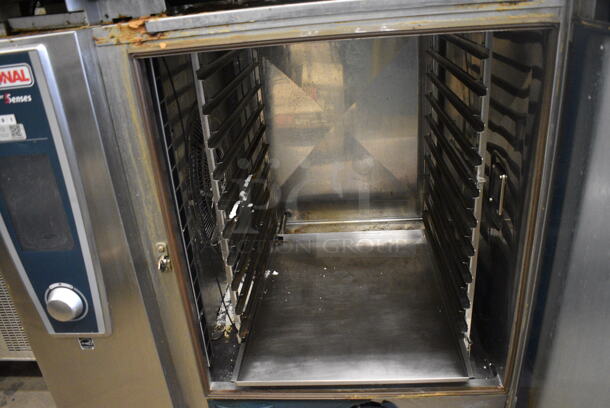 2 Rational Stainless Steel Commercial Combitherm Self Cooking Center Convection Ovens on Commercial Casters. Top Model: SCC WE 62. Bottom Model: SCC WE 102. 480 Volts, 3 Phase. 42x40x72. 2 Times Your Bid! - Image 8 of 9