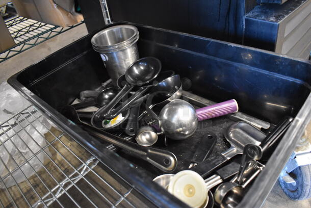 ALL ONE MONEY! Lot of Various Utensils in Black Poly Bin - Image 2 of 4