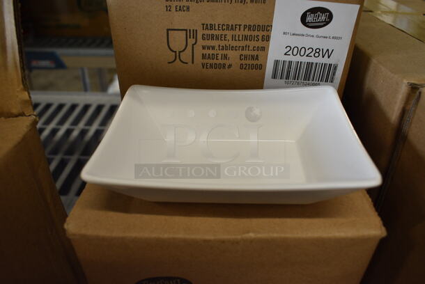 5 Boxes of 12 BRAND NEW Tablecraft White Poly Fry Trays. 5x3.5x1. 5 Times Your Bid!