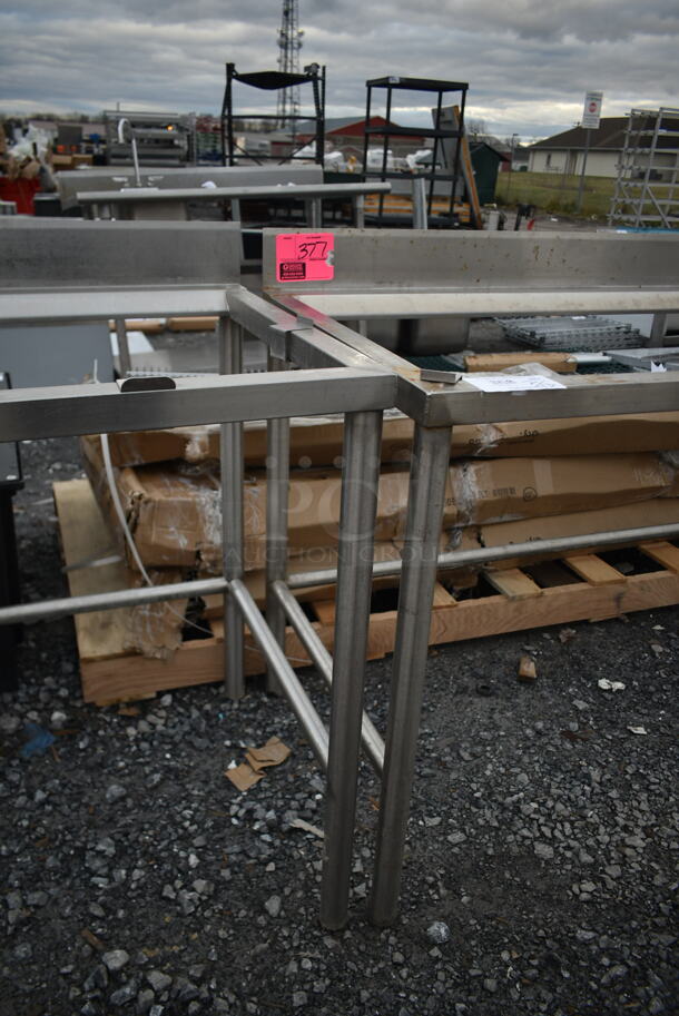 Stainless Steel Commercial Cutting Board Table Frame w/ Back Splash. - Image 3 of 4