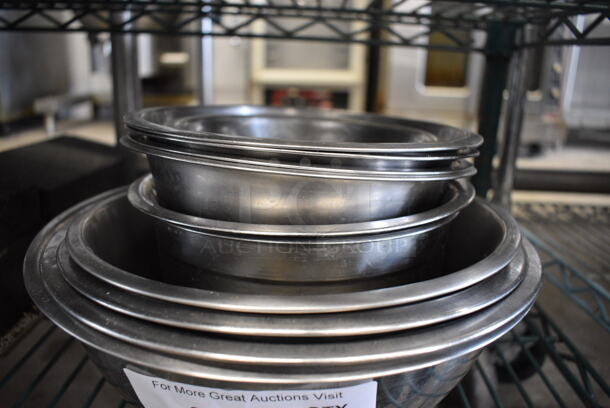 11 Various Metal Bowls. Includes 6.5x6.5x2. 11 Times Your Bid! - Image 3 of 3