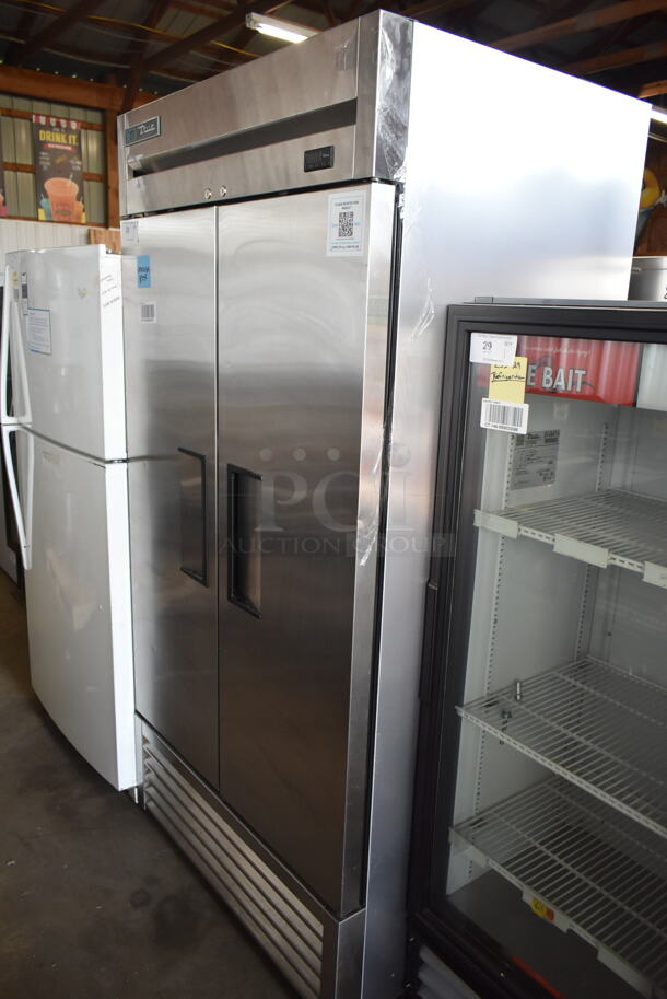 2021 True T-35-HC Stainless Steel Commercial 2 Door Reach In Cooler. 115 Volts, 1 Phase. Tested and Working!