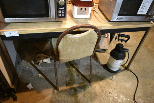 Table w/ Chair. No Contents. (basement)  - Image 1 of 4