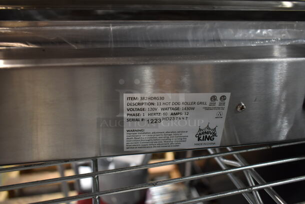 BRAND NEW SCRATCH AND DENT! Carnival King 382HDRG30 Stainless Steel 30 Hot Dog Roller Grill with 11 Rollers. 120 Volts, 1 Phase. Tested and Working! - Image 5 of 5