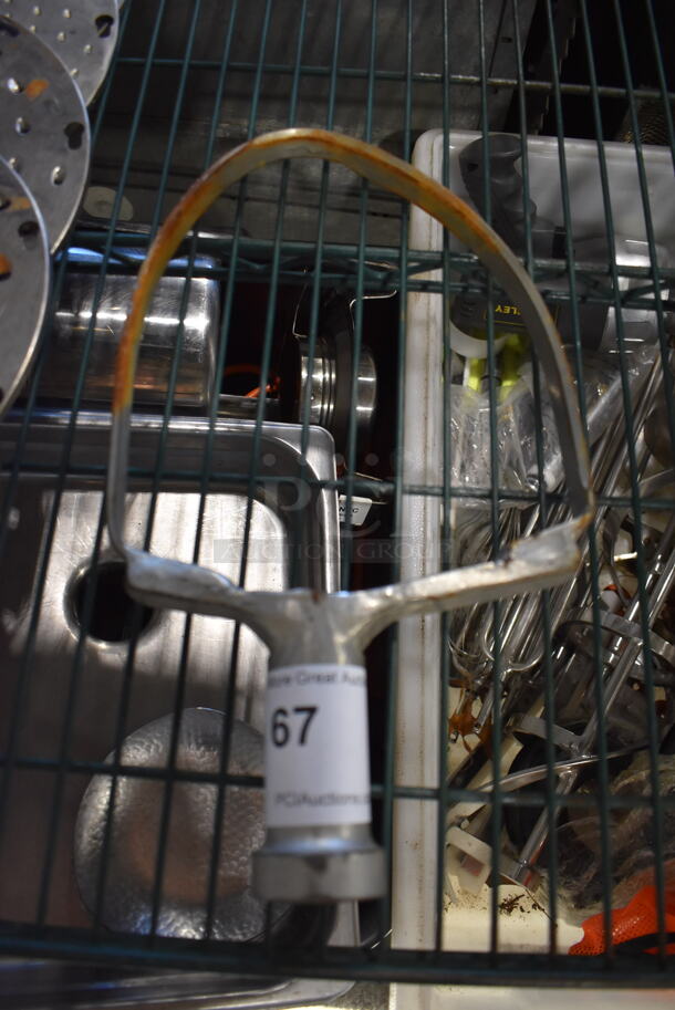 Metal Commercial Pastry Whipper Attachment for Mixer. 7.5x3x12 - Image 1 of 4