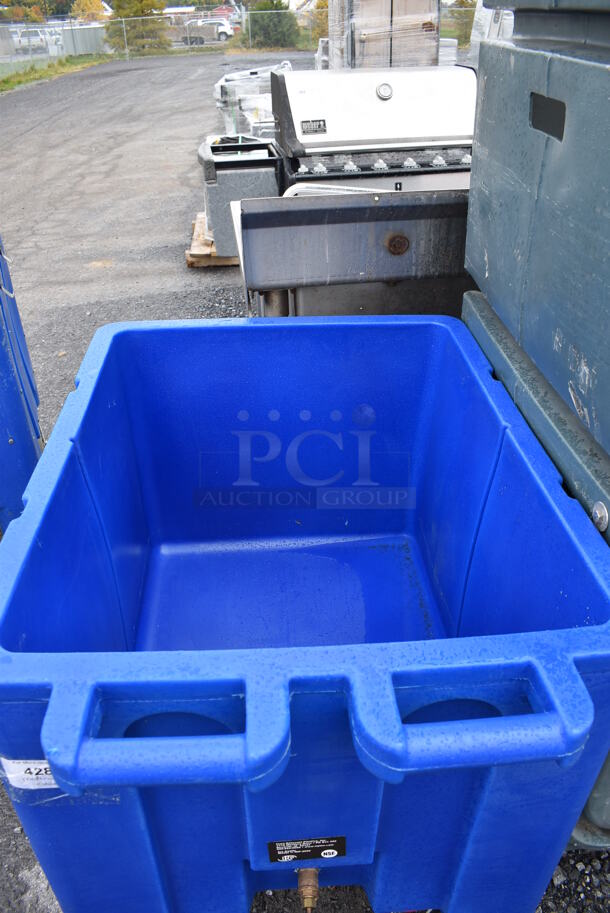 Iowa Rotocast IRP-2000 Blue Poly Portable Ice Bin on Casters. 27x37x35.5 - Image 6 of 6