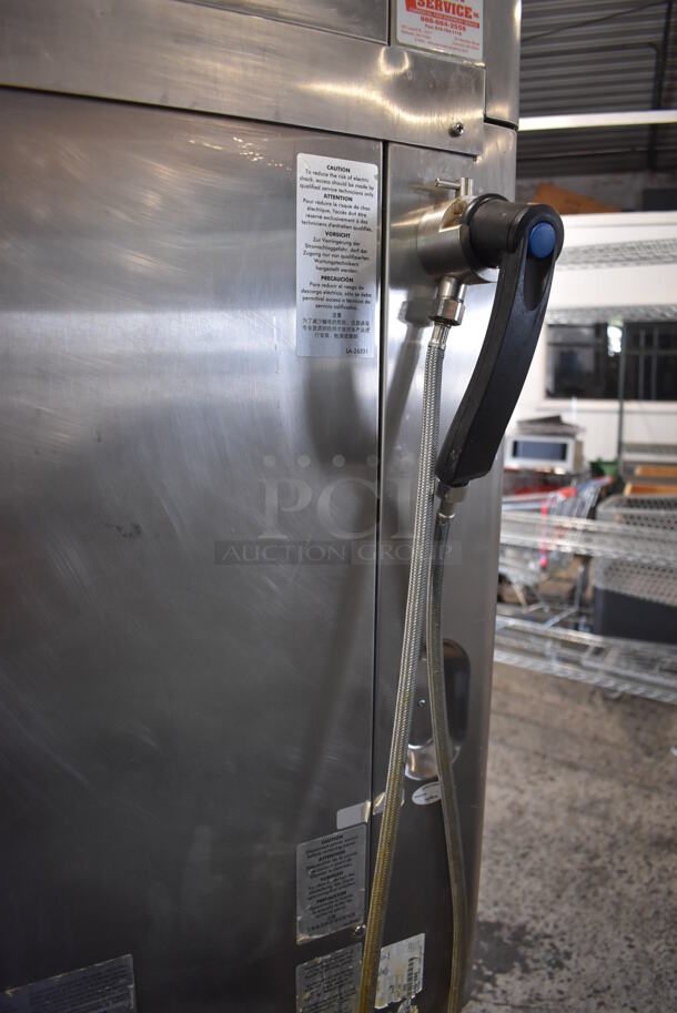 2013 Alto Shaam 10.10 ESVH Stainless Steel Commercial Electric Powered Combi Convection Oven w/ Ventless Hood and Equipment Stand on Commercial Casters. 208-240 Volts, 3 Phase. - Image 8 of 11