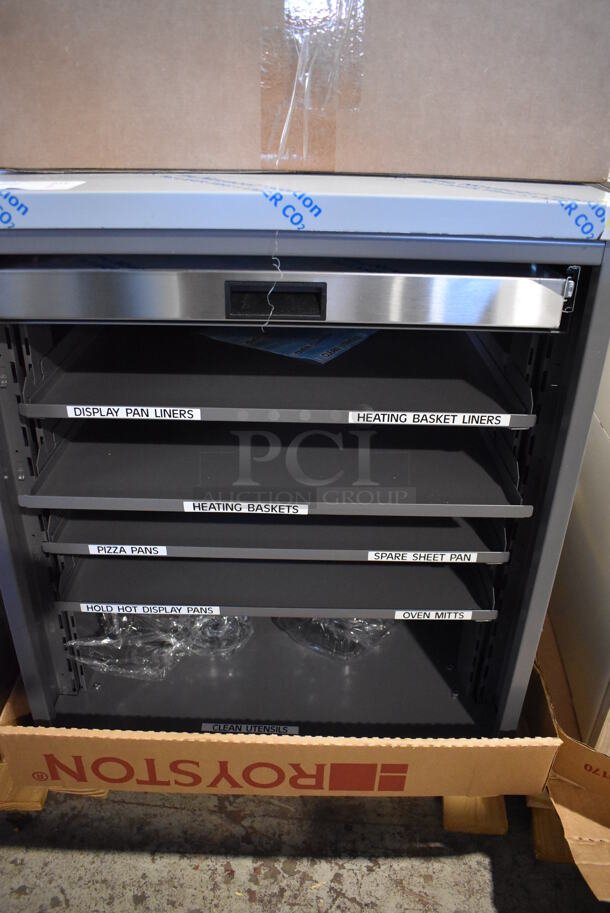 BRAND NEW! Royston Metal Gray Counter w/ Metal Shelf. 24x30x27 - Image 4 of 6