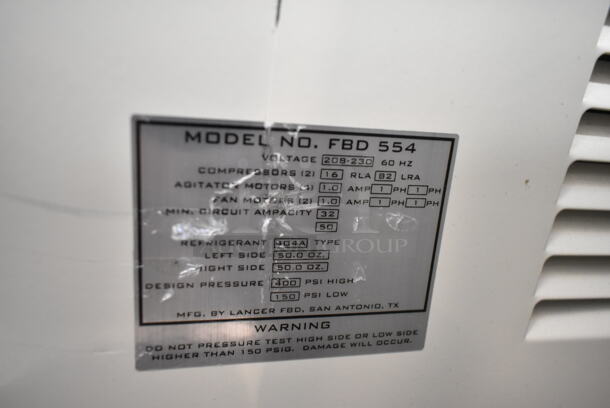 FBD 554 Stainless Steel Commercial Countertop 4 Flavor Slushie Machine. 208-230 Volts, 1 Phase. - Image 4 of 4