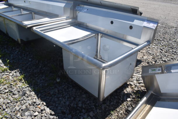 BRAND NEW SCRATCH AND DENT! Steelton Stainless Steel Commercial Single Compartment Sink w/ Left Side Drain Board. No Legs. Bay 18x18x12. Drain Board 16x20.5 - Image 3 of 4