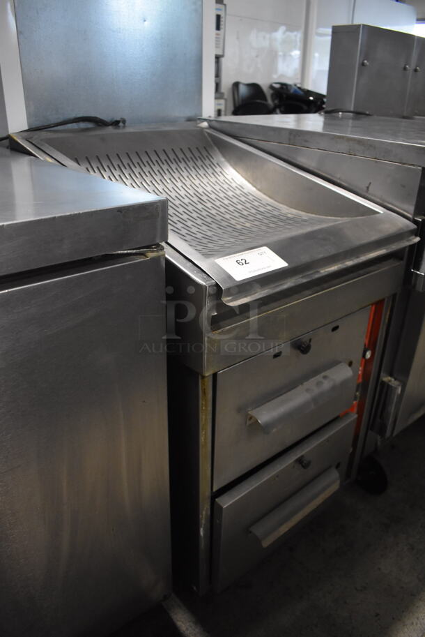 Wasserstrom Commercial Stainless Steel 2 Drawer Warmer With Dump Station On Top 115V Tested And Working - Image 2 of 6