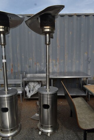 Style Selections NCZH-G-KMZMSS Metal Propane Gas Powered Outdoor Patio Heater. 48,000 BTU. 