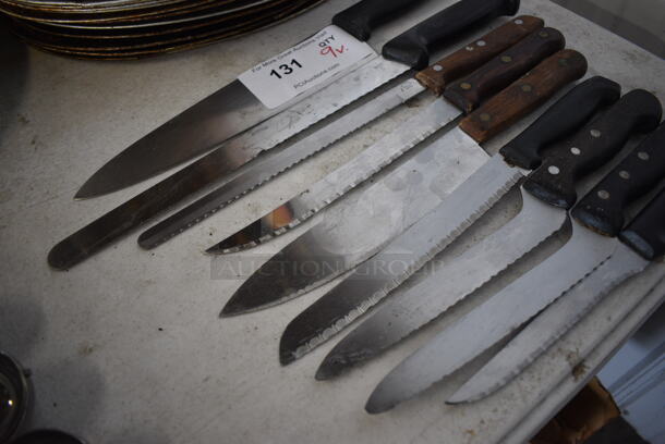 9 Various Stainless Steel Knives. Includes 15.5". 9 Times Your Bid! - Image 2 of 3