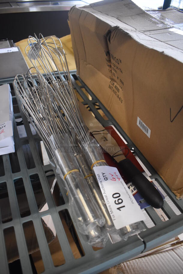 ALL ONE MONEY! Lot of 6 Various BRAND NEW Utensils; Spreader and Whisks - Image 1 of 4