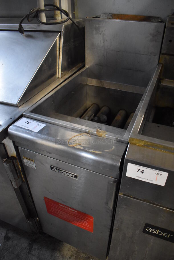 Adcraft Stainless Steel Commercial Floor Style Natural Gas Powered Deep Fat Fryer. 16x32x48 - Image 2 of 6