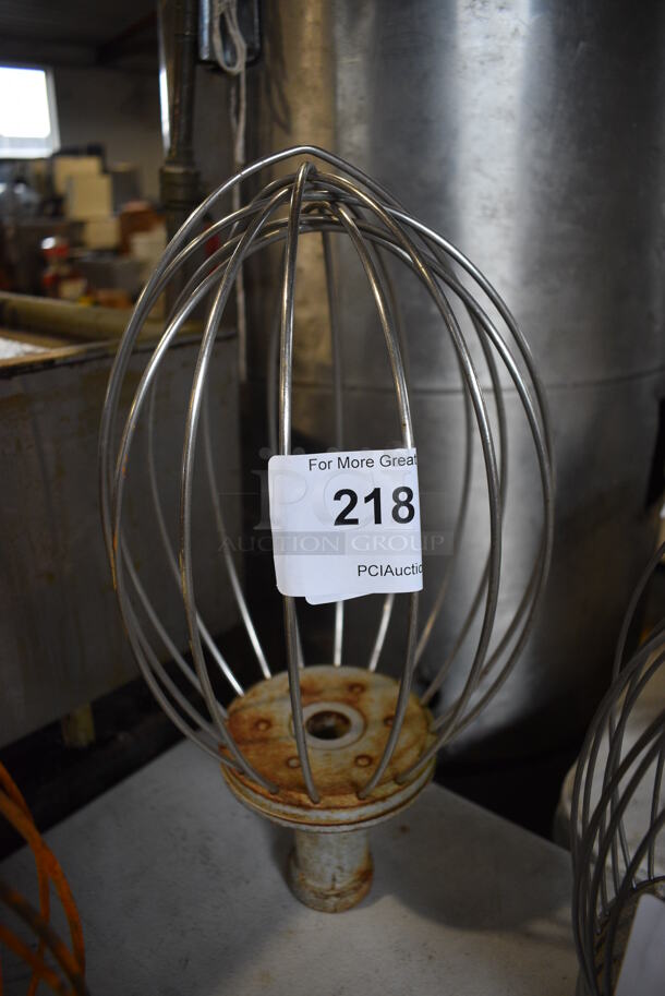 Metal Commercial Whisk Attachment for Hobart Mixer. 8.5x8.5x17.5