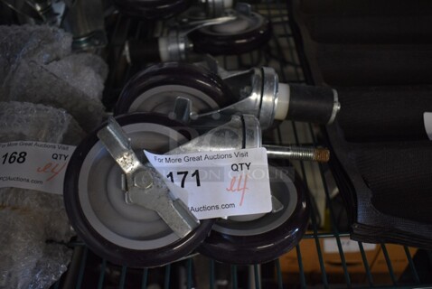 ALL ONE MONEY! Lot of 4 Commercial Casters. 5x3x8.