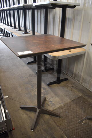 2 Bar Height Wood Colored Tops w/ Brown Legs. 2 Times Your Bid!