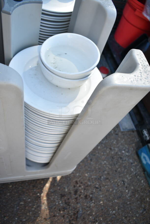 Metro pcd11A Poly Dish Cart on Commercial Casters w/ Contents.  - Image 5 of 7