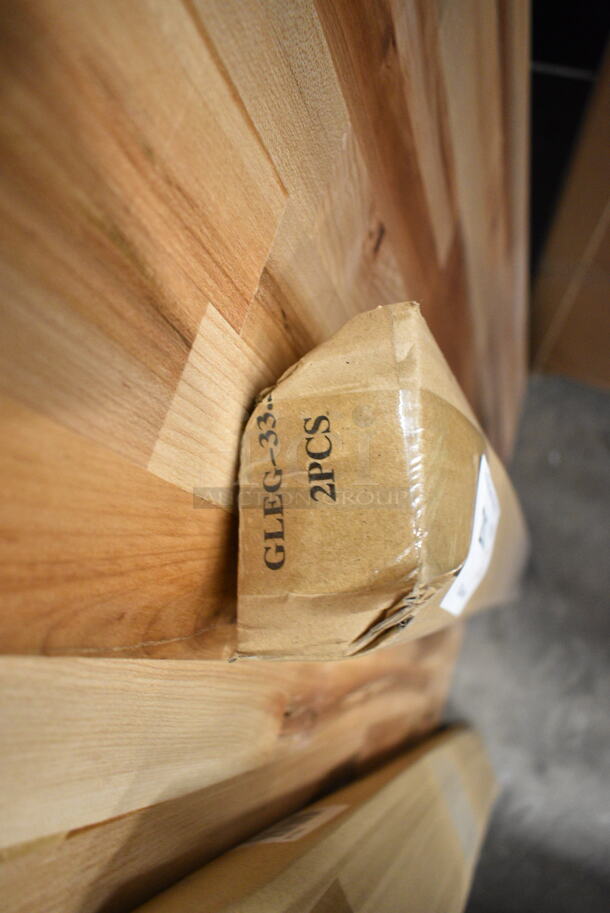 2 Box of 2 BRAND NEW SCRATCH AND DENT! John Boos GLEG-33.5B Metal Legs. 2 Times Your Bid! - Image 4 of 4