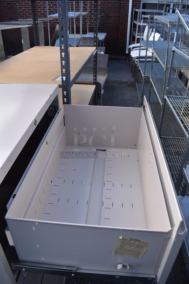 Tan Metal 4 Drawer Filing Cabinet. 30x18x52.5 - Image 9 of 9