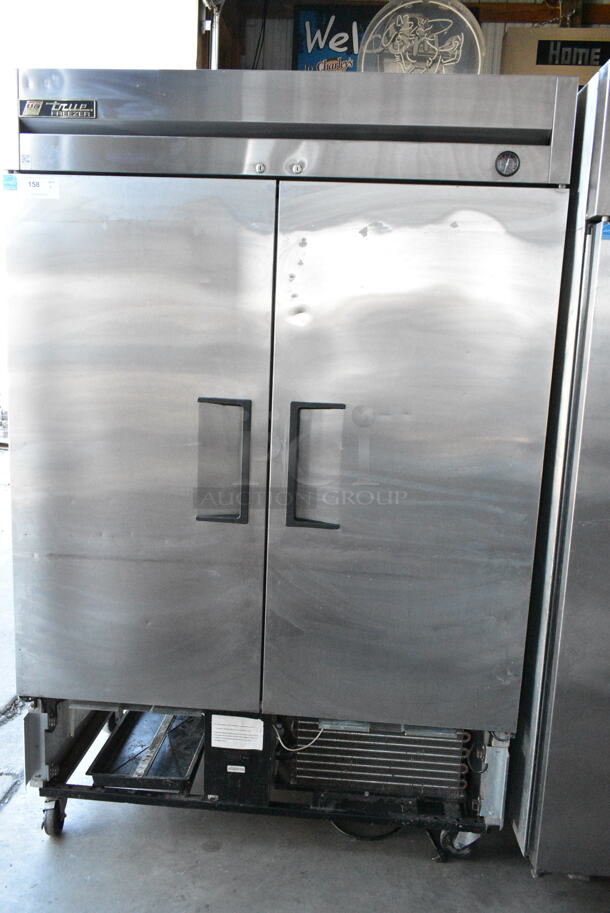 True T-49F Stainless Steel Commercial 2 Door Reach In Freezer on Commercial Casters. 115 Volts, 1 Phase. Tested and Powers On But Does Not Get Cold - Image 1 of 8