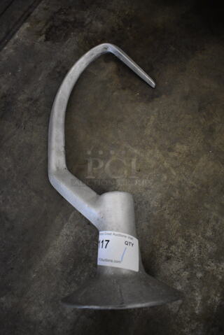 Hobart VMLH60E Metal Commercial 60 Quart Dough Hook Attachment. 10x7x20