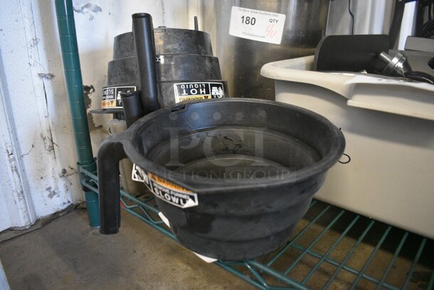 4 Black and Gray Poly Brew Baskets. 9x10x6. 4 Times Your Bid!