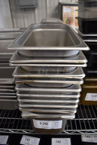 11 Stainless Steel 1/3 Size Drop In Bins. 1/3x6. 11 Times Your Bid!