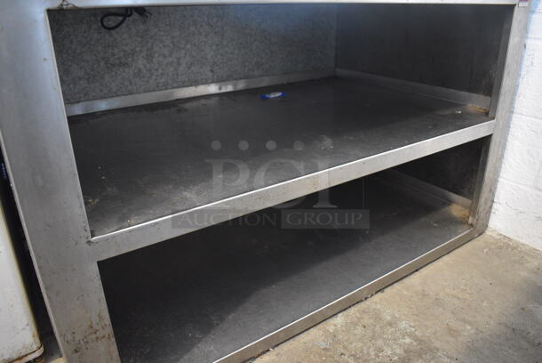 Stainless Steel Commercial Table w/ Back Splash and 2 Under Shelves. 48x30x37 - Image 4 of 4
