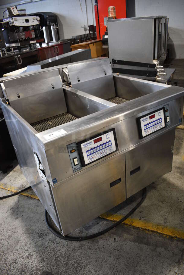 Pitco Frialator Stainless Steel Commercial Electric Powered 2 Bay Deep Fat Fryer. 208 Volts, 3 Phase. 40x38x42 - Image 2 of 8