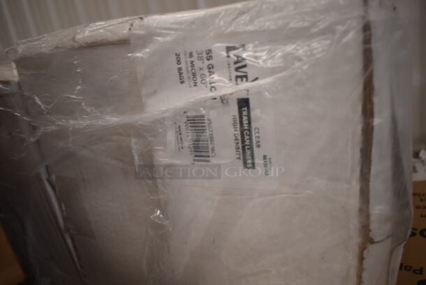 PALLET LOT of 19 BRAND NEW Boxes Including 760FF16 Choice 16 oz. French Fry Cup - 1000/Case, Lavex 502386016CL Lavex 55-60 Gallon 16 Micron 38" x 60" High Density Janitorial Can Liner / Trash Bag - 200/Case, 760SOUP8WPA Choice 8 oz. White Double Poly-Coated Paper Food Cup with Vented Paper Lid - 250/Case,  TD24 Solo Ultra Clear™ TD24 24 oz. Customizable Clear PET Plastic Cold Cup - 600/Case. 19 Times Your Bid!  - Image 3 of 12