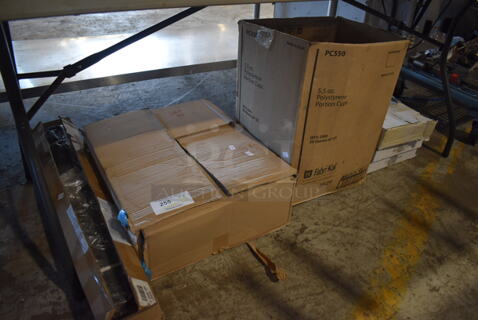 ALL ONE MONEY! Lot of Various Items Including Paper Products and Metal Bin