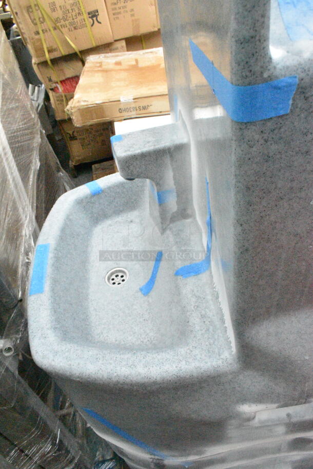 BRAND NEW SCRATCH AND DENT! Lavex Gray Portable Sink - Image 7 of 9