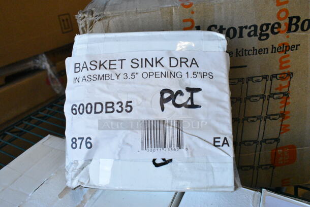 6 BRAND NEW SCRATCH AND DENT! 600DB35 Regency 3 1/2" Basket Drain with Strainer - 1 1/2" IPS. 6 Times Your Bid!  - Image 3 of 4