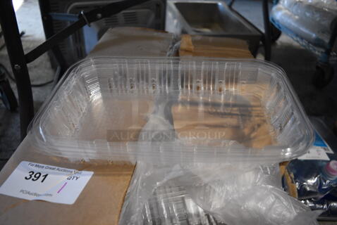 BRAND NEW Box of Clear Plastic Lids