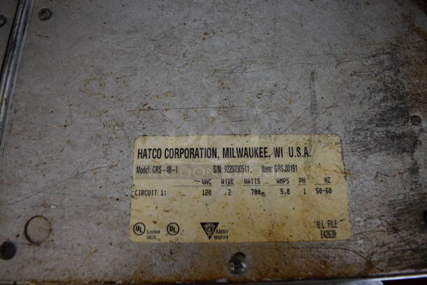 Hatco Model GRS-48-I Stainless Steel Commercial Warming Tray. 120 Volts, 1 Phase. 48x20x1.5. Tested and Working! - Image 4 of 4
