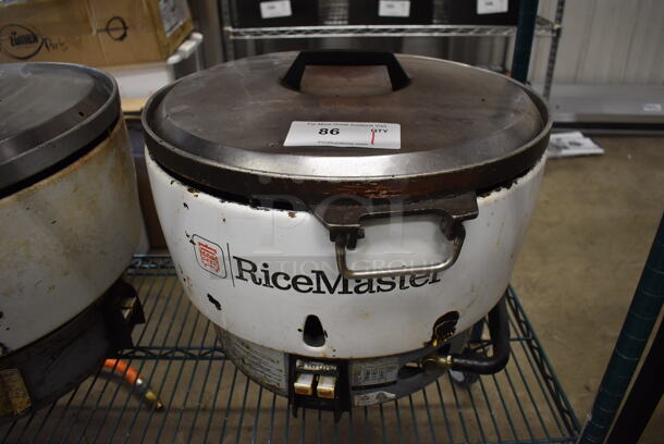 RiceMaster Town Metal Commercial Natural Gas Powered Countertop Rice Cooker. 19x19x18