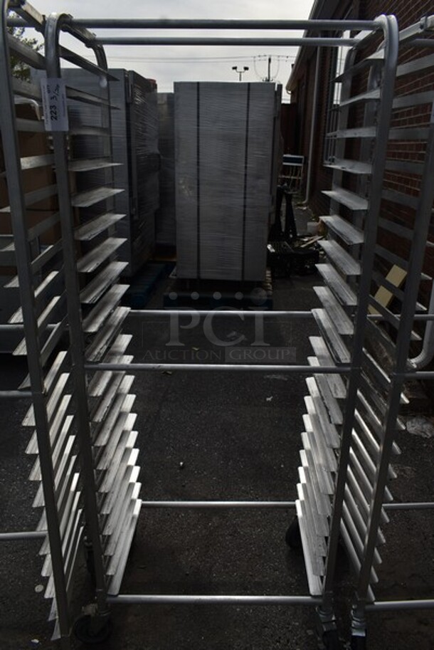 Metal Commercial Pan Transport Rack on Commercial Casters. 