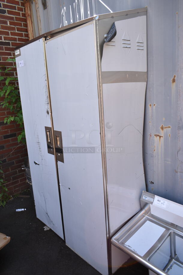 BRAND NEW SCRATCH AND DENT! Regency 600SMC48DDR Stainless Steel Commercial 2 Door Mop Sink Cabinet. - Image 1 of 5