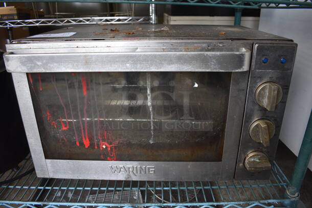 Waring Model CO 1600WR Metal Commercial Countertop Electric Powered Convection Oven. 120 Volts, 1 Phase. 24x18x15. Tested and Working!