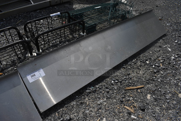 Stainless Steel Shelf w/ Wall Mount Brackets. 60x12x12