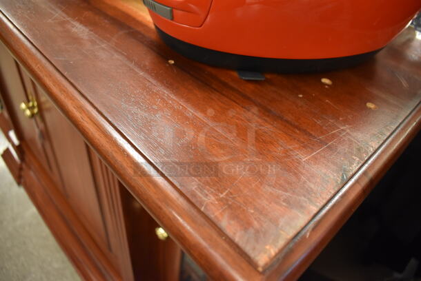 Wooden 4 Door Cabinet.  - Image 8 of 9