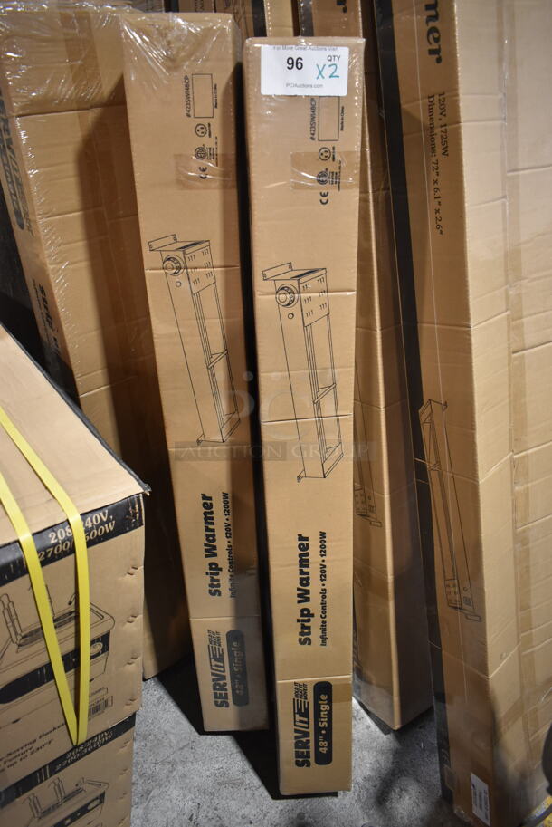 2 BRAND NEW IN BOX! ServIt 423SWI48CP Stainless Steel Commercial 48" High Wattage Strip Warmer with Infinite Controls. 120 Volts, 1 Phase. 2 Times Your Bid! - Image 2 of 5