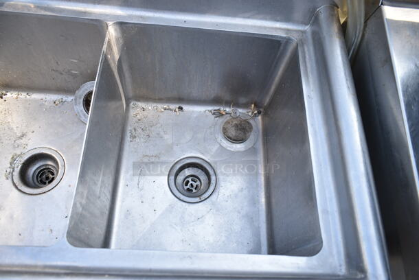 Stainless Steel 3 Bay Sink w/ Spray Nozzle Attachment and Handles.  - Image 6 of 9