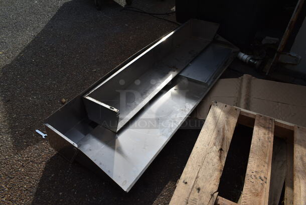 ALL ONE MONEY! Lot of 2 Stainless Steel Lid Pieces to Prep Tables. - Image 3 of 3