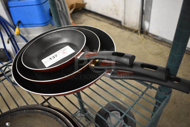3 Various Metal Skillets. Includes 19x12x2. 3 Times Your Bid!