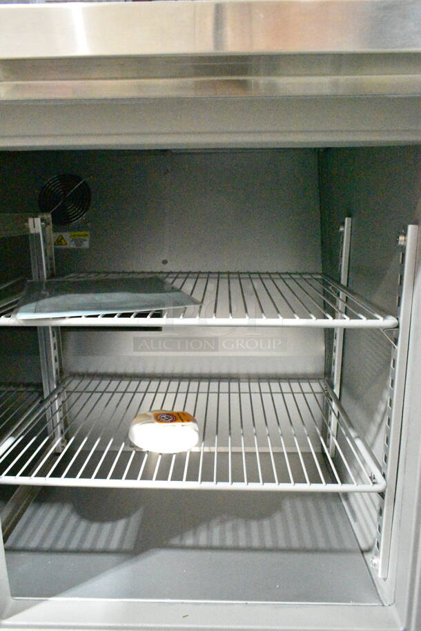 BRAND NEW! 2014 Randell 9302-7 Stainless Steel Commercial 2 Door Work Top Cooler on Commercial Casters. 115 Volts, 1 Phase. Tested and Powers On But Does Not Get Cold - Image 5 of 7